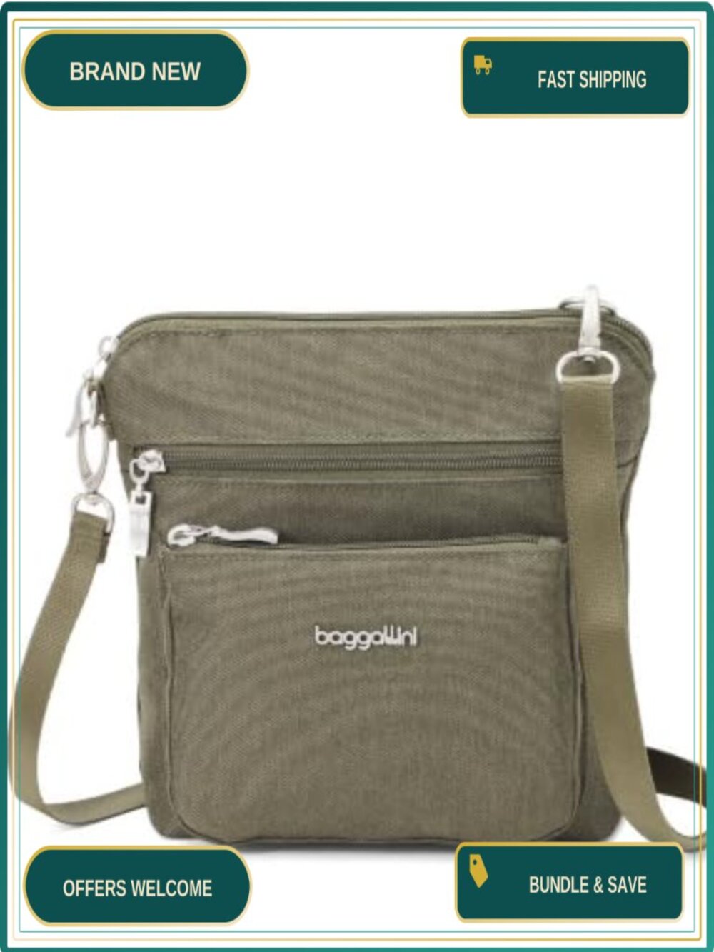 Modern Pocket Crossbody Bag Lightweight Water-Resistant RFID Wristlet